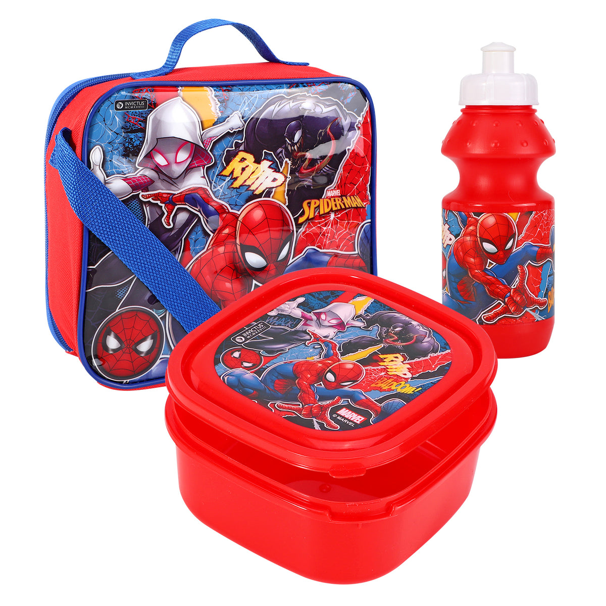 Spider-Man, Ghost Spider & Venom 3 Piece Insulated Lunch Bag Set