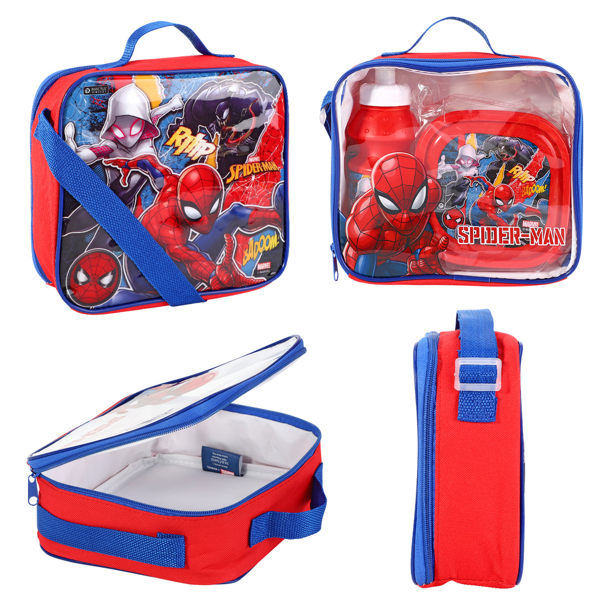 Spider-Man, Ghost Spider & Venom 3 Piece Insulated Lunch Bag Set