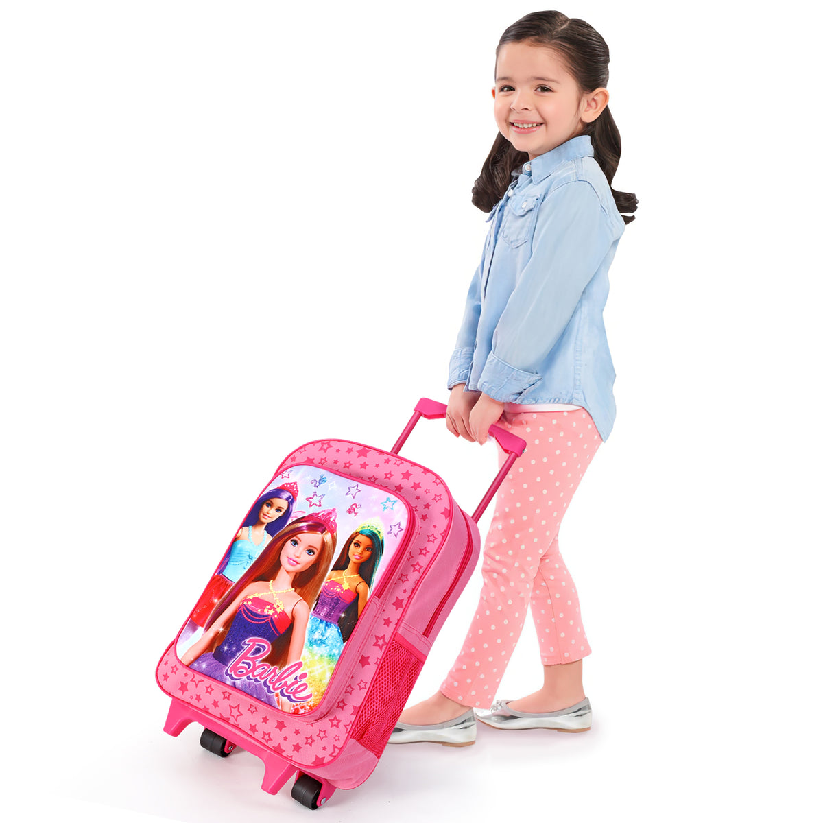 Barbie Kids Travel Cabin Trolley Backpack Bag