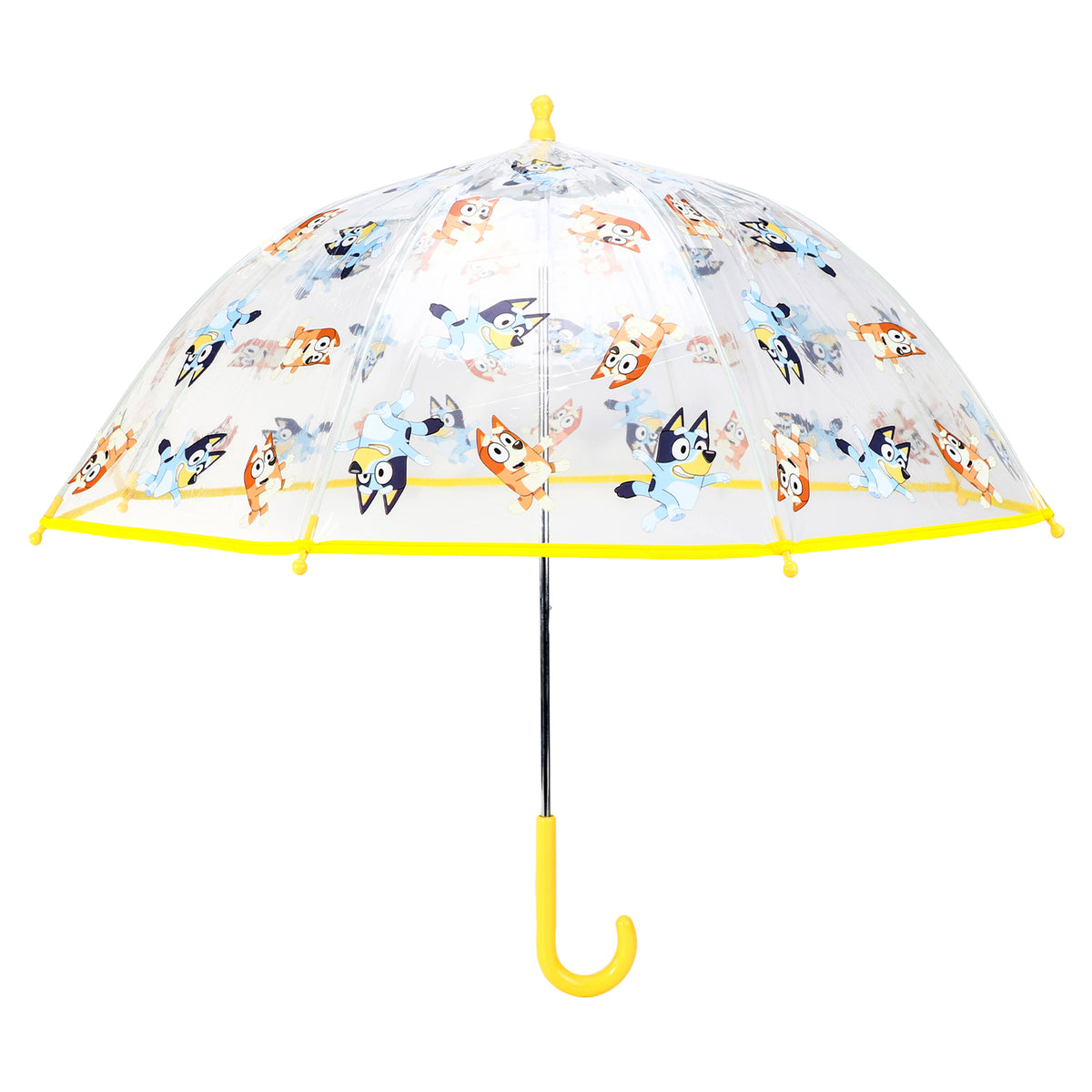 Bluey & Bingo Transparent Yellow Character Dome Kids Umbrella