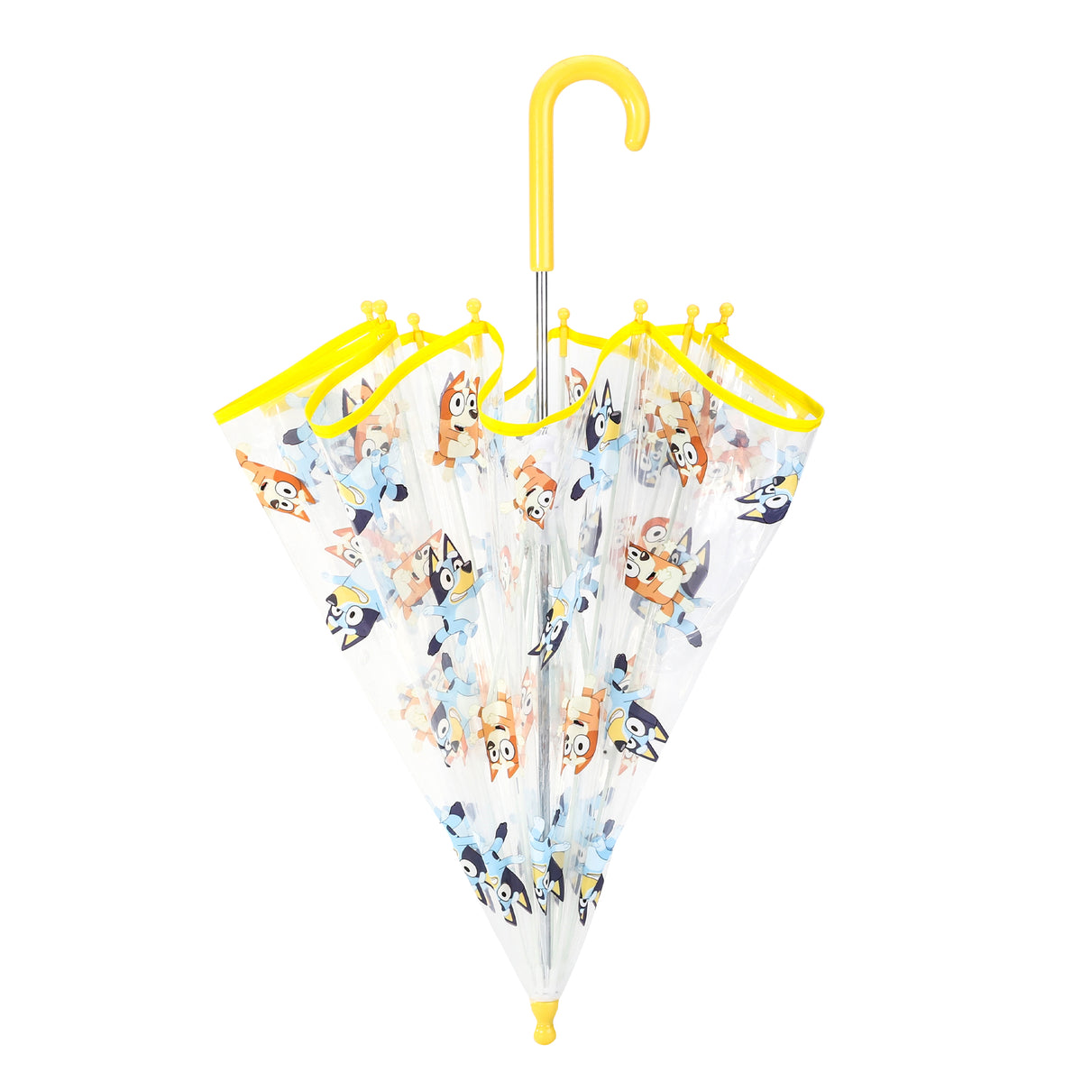 Bluey & Bingo Transparent Yellow Character Dome Kids Umbrella