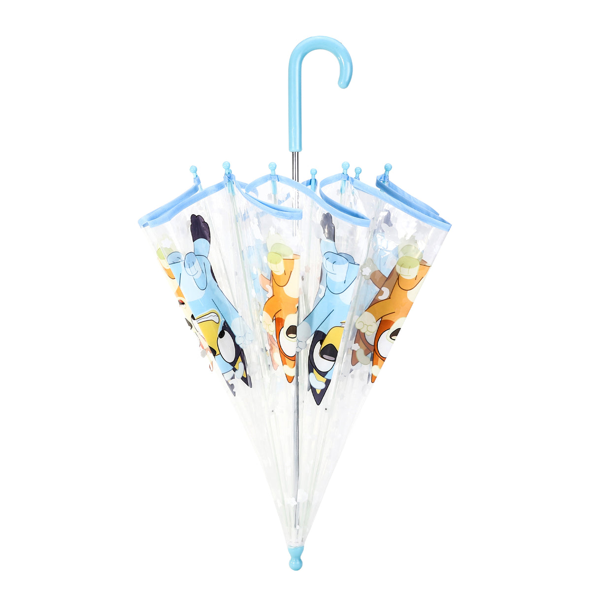 Bluey & Bingo Transparent Blue Character Dome Kids Umbrella