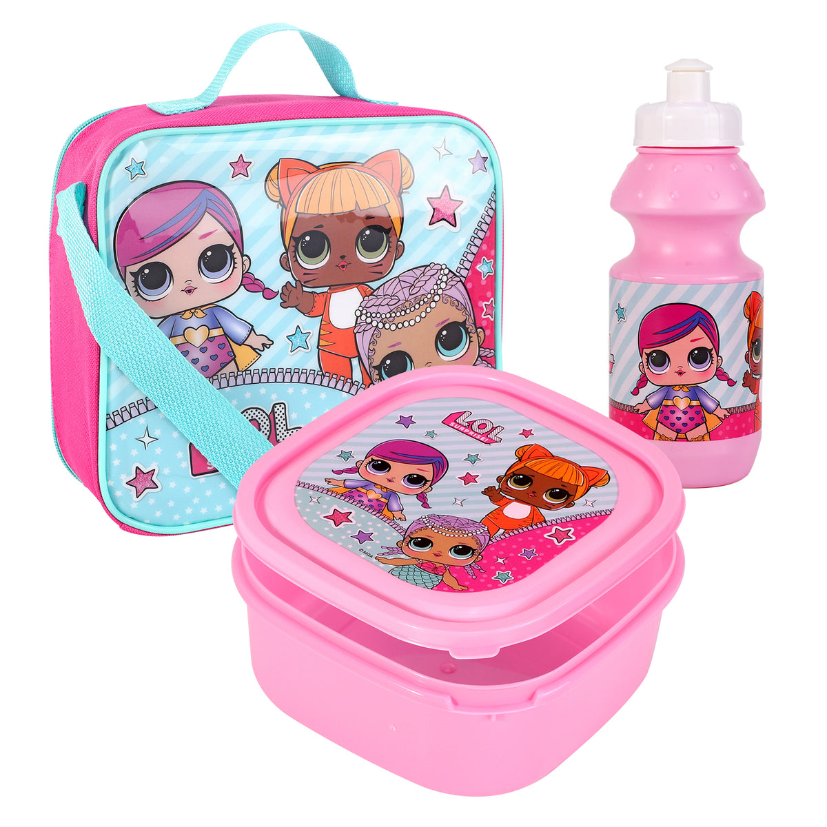 LOL Surprise 3 Piece Insulated Lunch Bag Set