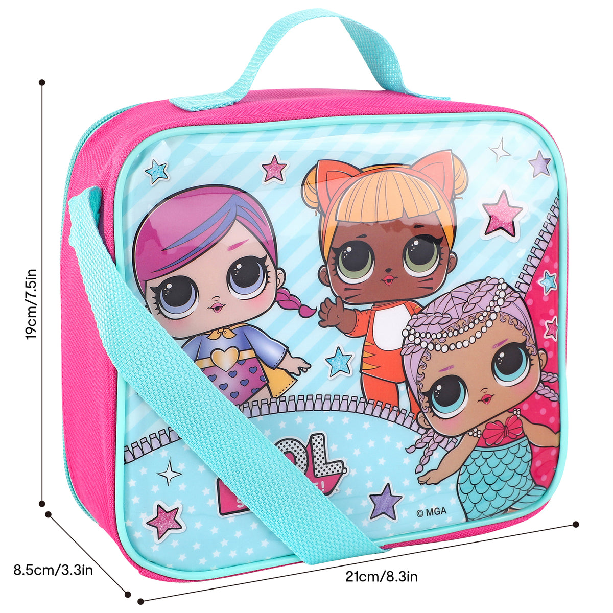 LOL Surprise 3 Piece Insulated Lunch Bag Set