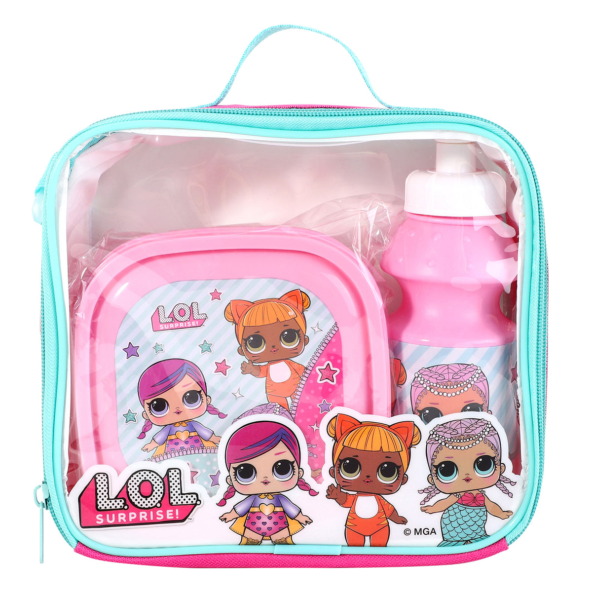 LOL Surprise 3 Piece Insulated Lunch Bag Set