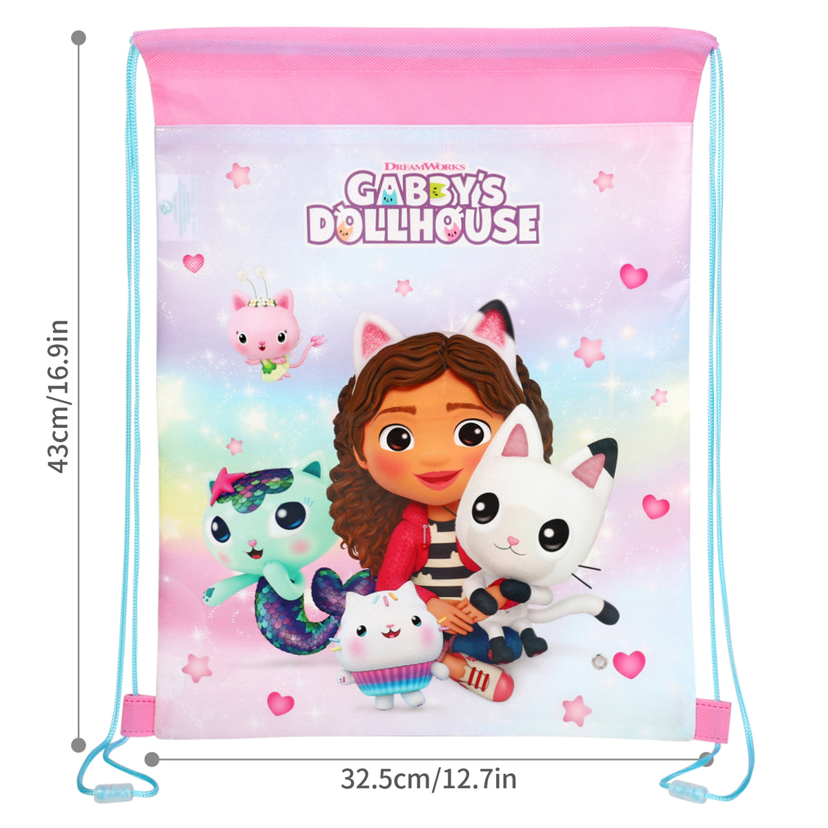 Gabby's Dollhouse Drawstring Gym Bag