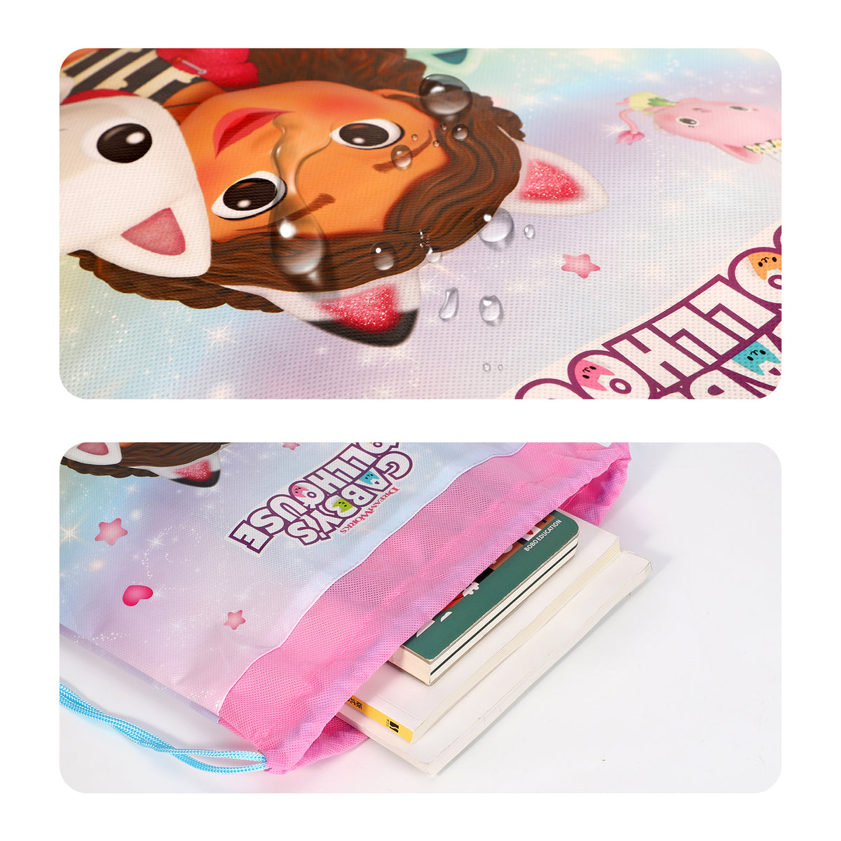 Gabby's Dollhouse Drawstring Gym Bag