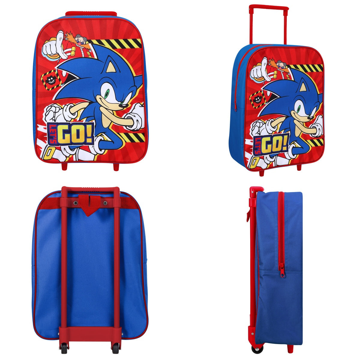 Sonic The Hedgehog "Let's Go" Travel Trolley Cabin Bag