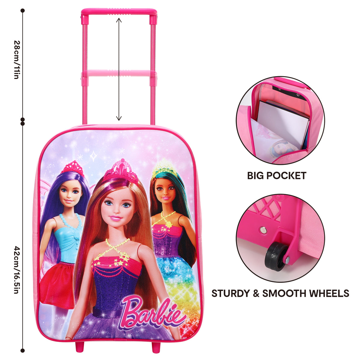 Barbie Travel Trolley Cabin Bag