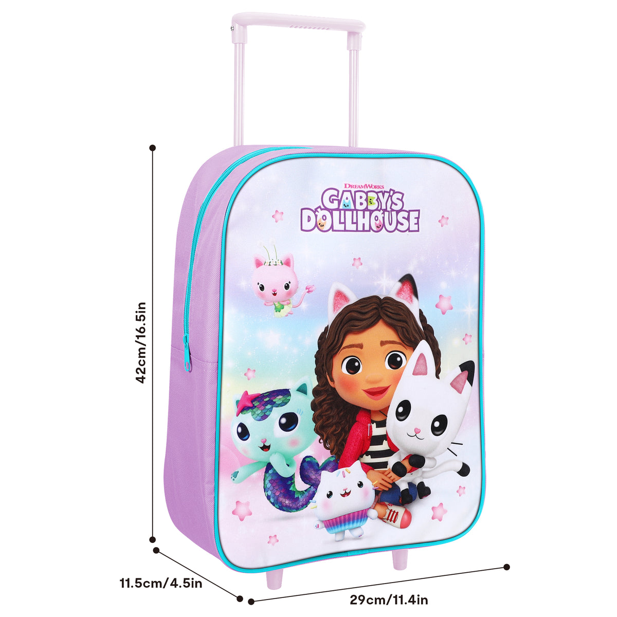 Gabby's Dollhouse Travel Trolley Cabin Bag
