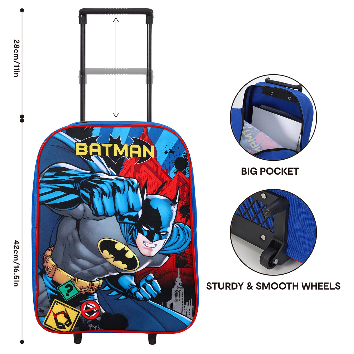 Batman Travel Trolley Cabin Bag