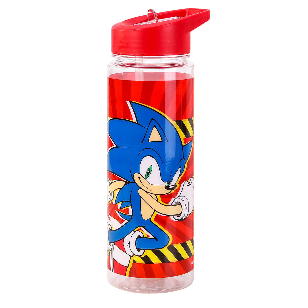 Sonic The Hedgehog Plastic Bottle With Straw