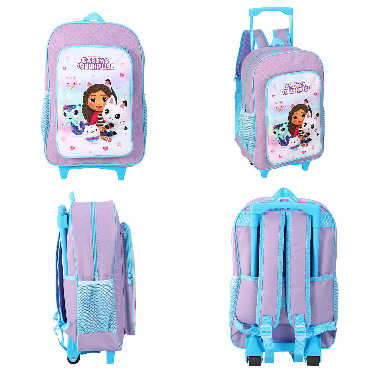 Gabby's Dollhouse Kids Travel Cabin Trolley Backpack Bag