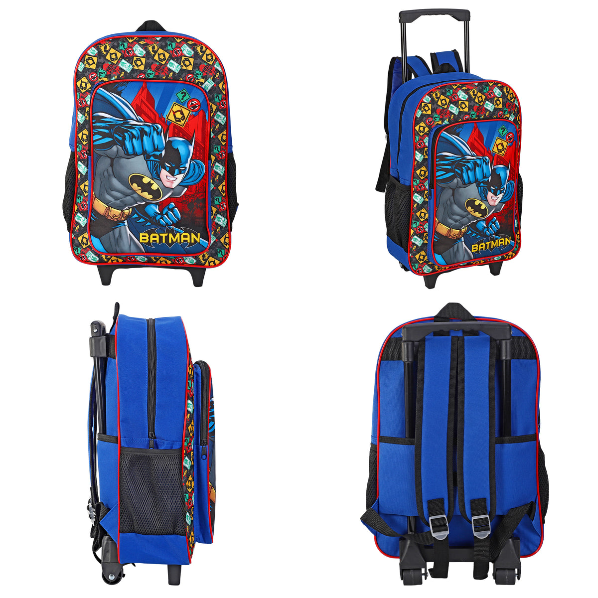 Batman Kids Travel Cabin Trolley Backpack Bag