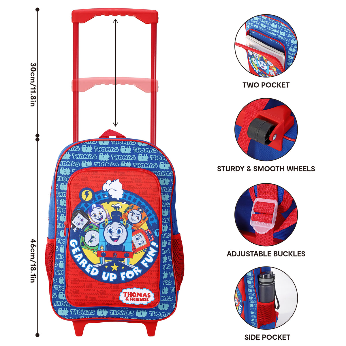 Thomas & Friends Kids Travel Cabin Trolley Backpack Bag