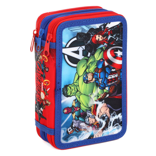 Avengers 3 Tier Filled Zipped Pencil Case