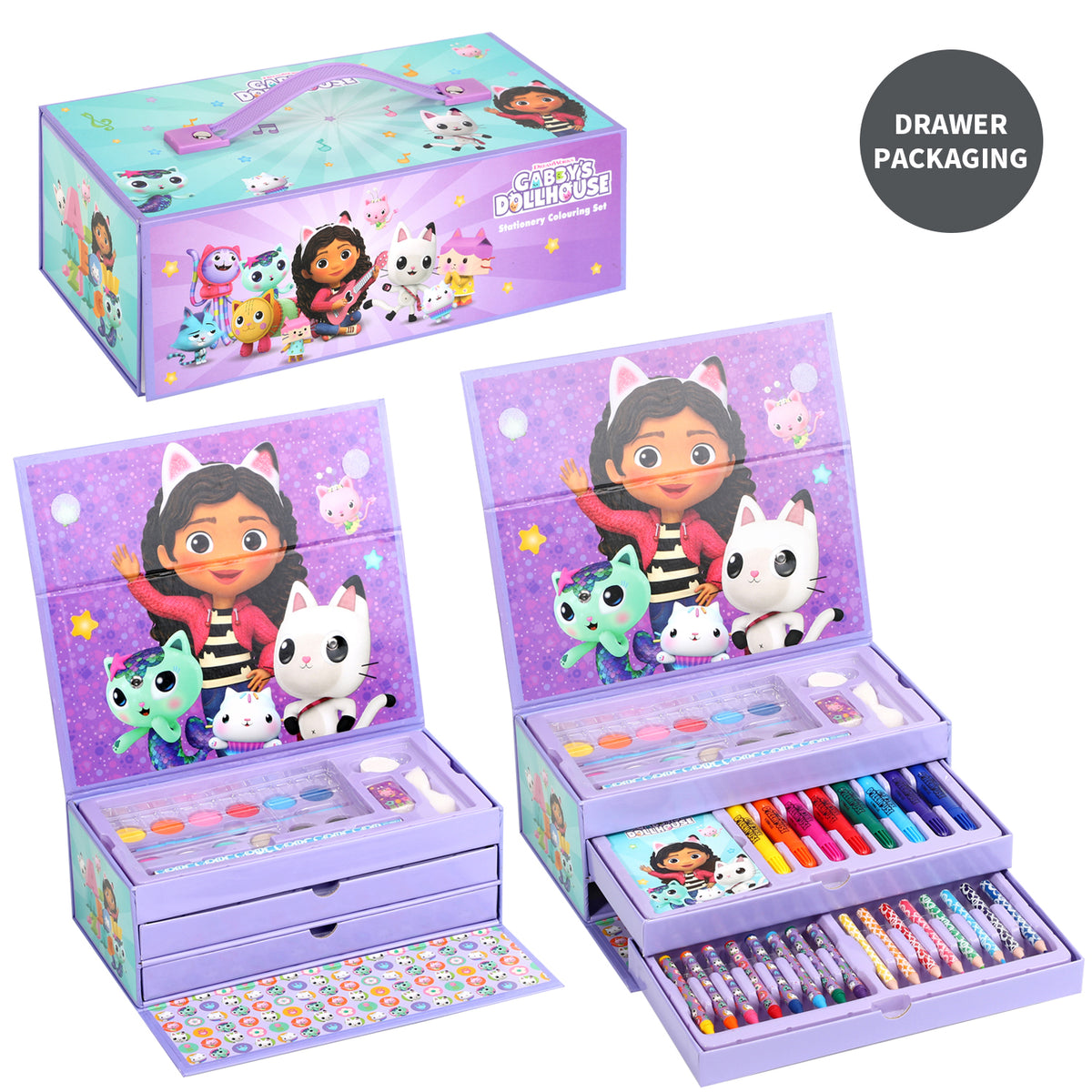 Gabby's Dollhouse Colouring Tool Box Set