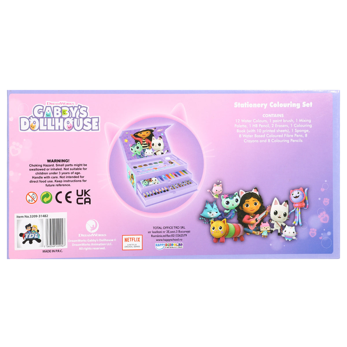 Gabby's Dollhouse Colouring Tool Box Set