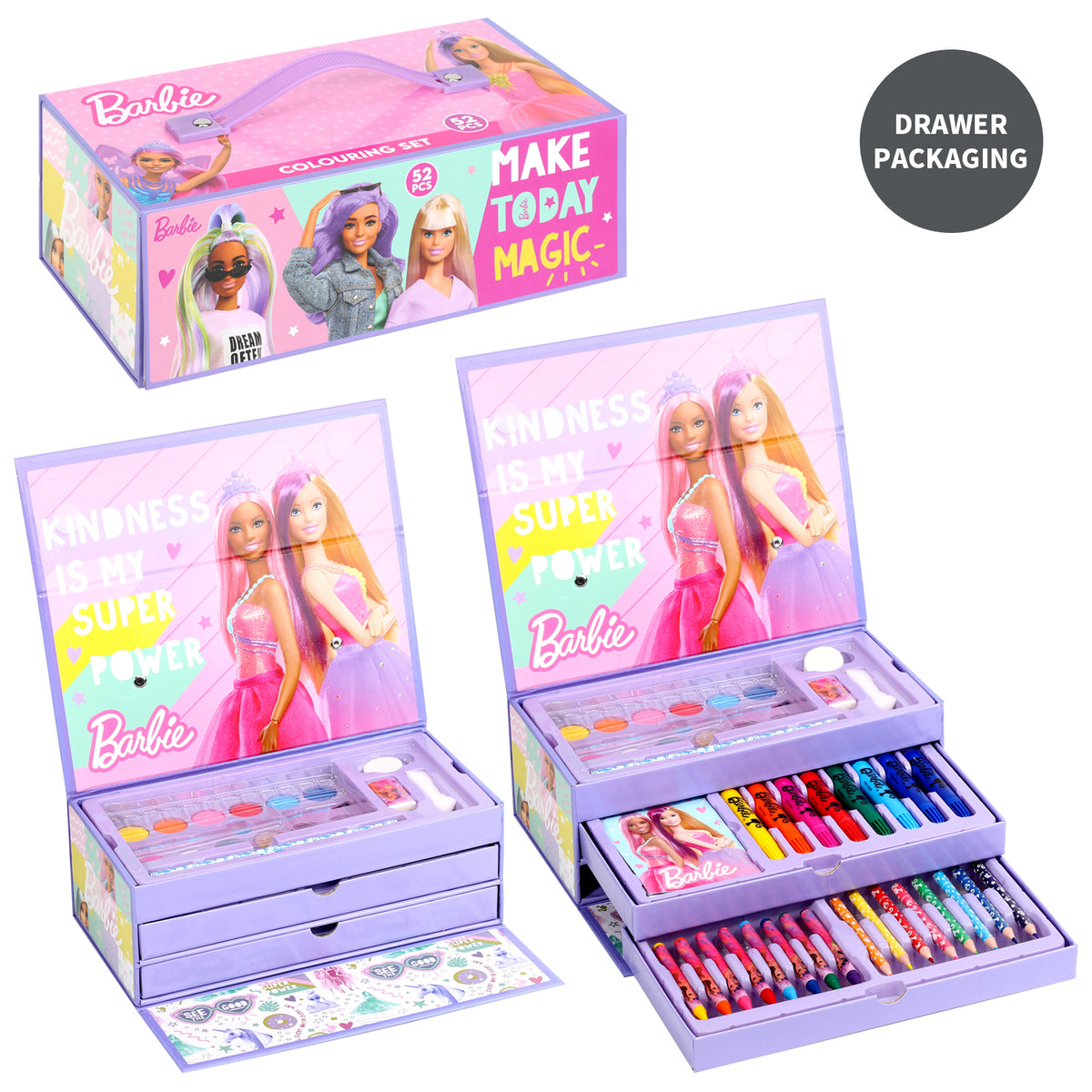 Barbie Colouring Tool Box Set