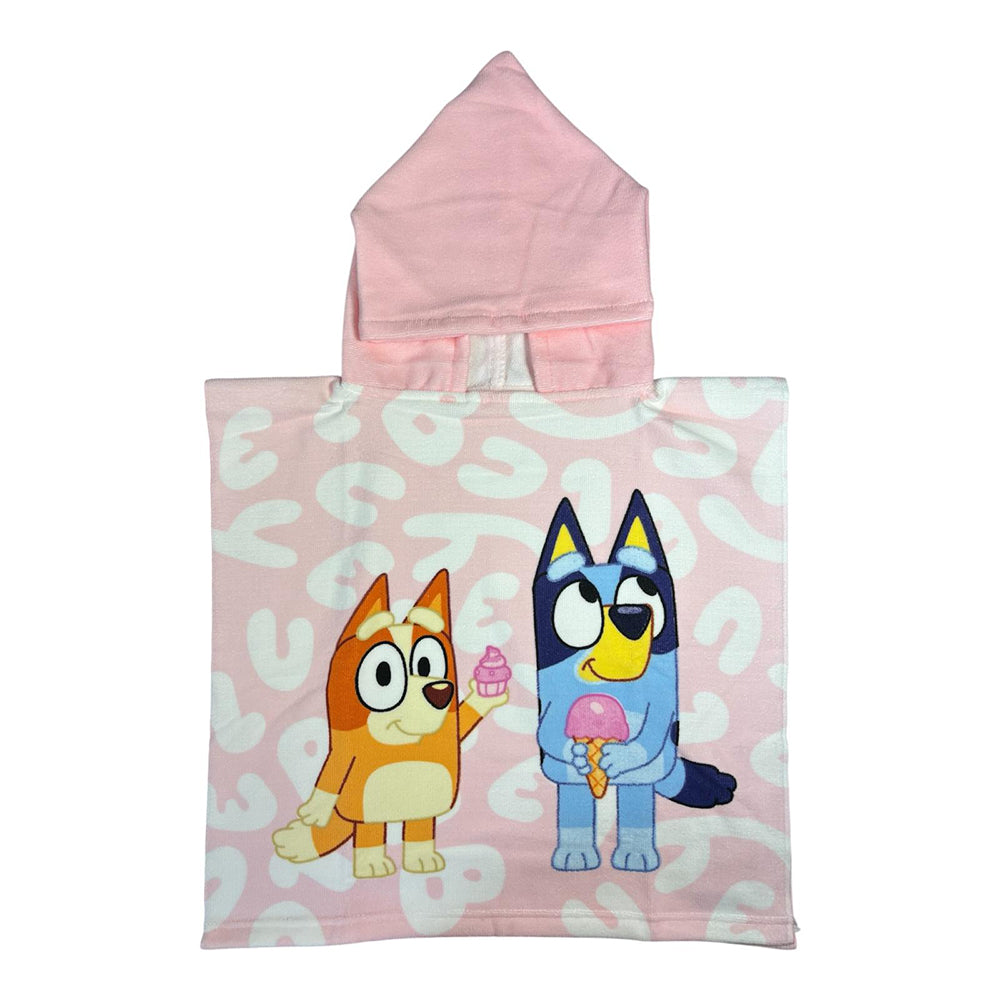 Bluey & Bingo Hooded Towel Kids Poncho Cover Up