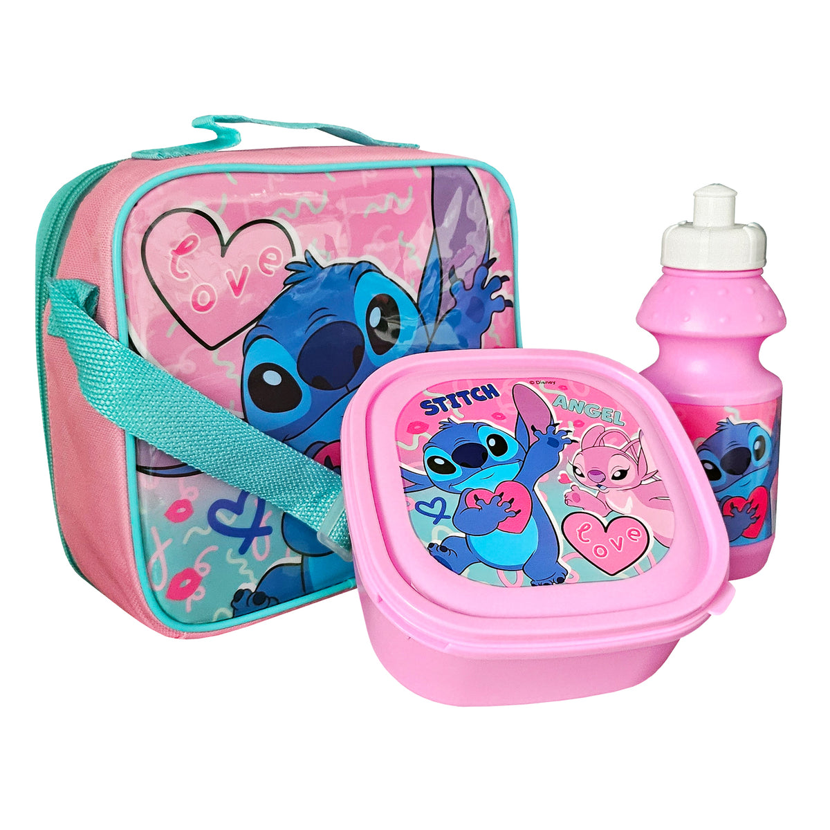 Stitch & Angel 3 Piece Insulated Lunch Bag Set