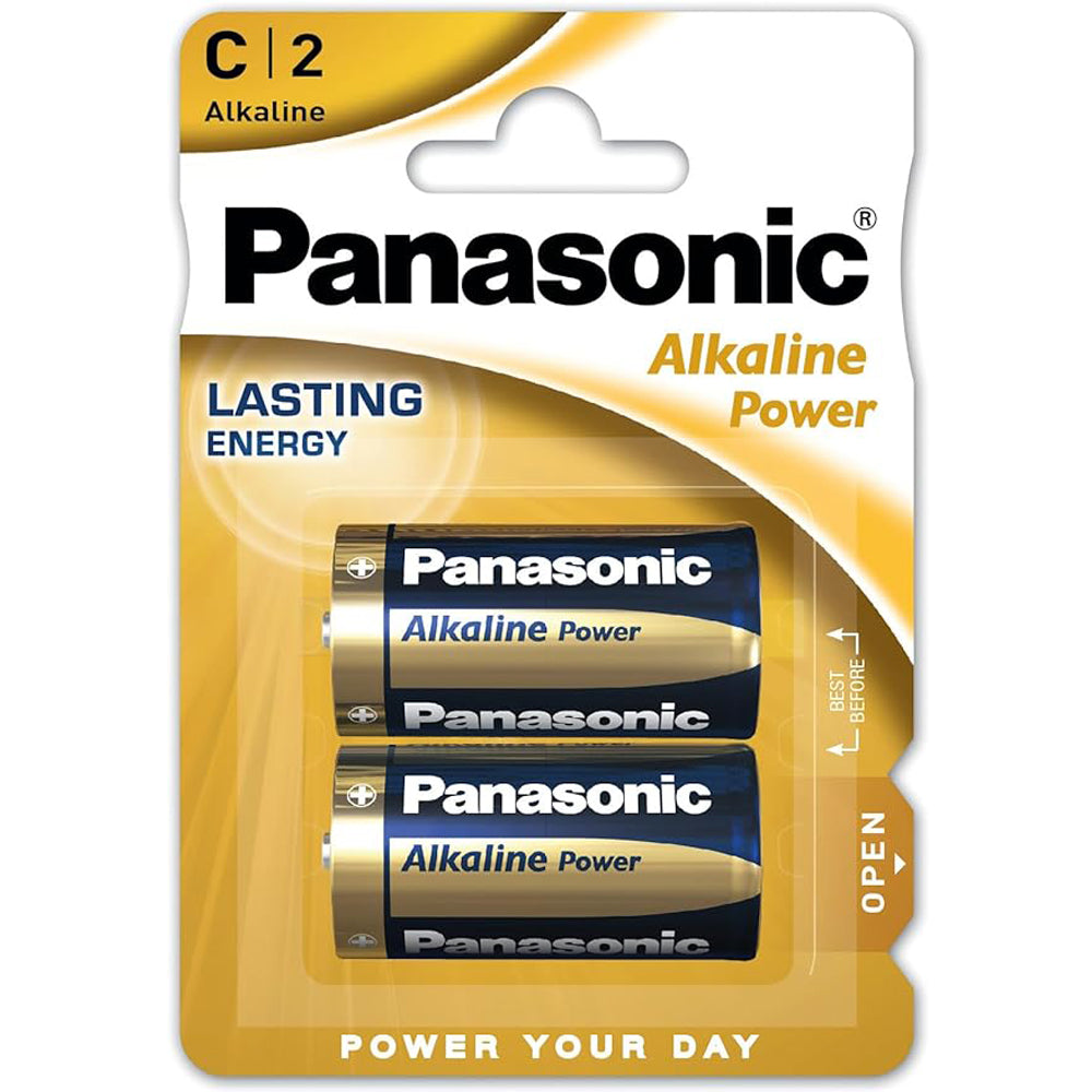 Panasonic Alkaline Power 2 x C Size Battery 1.5V