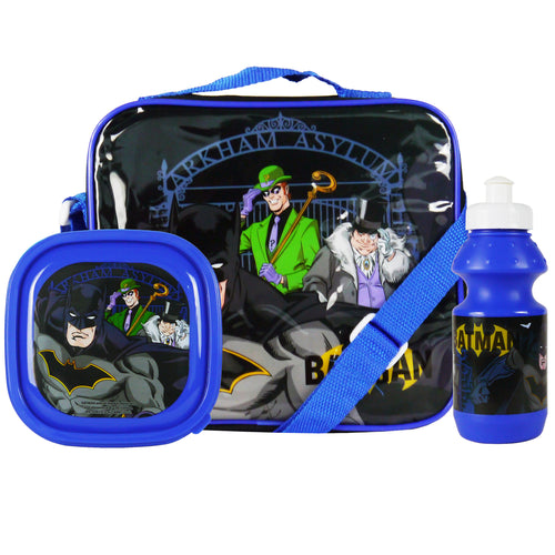 Batman, Riddler & Penguin 3 Piece Insulated Lunch Bag Set