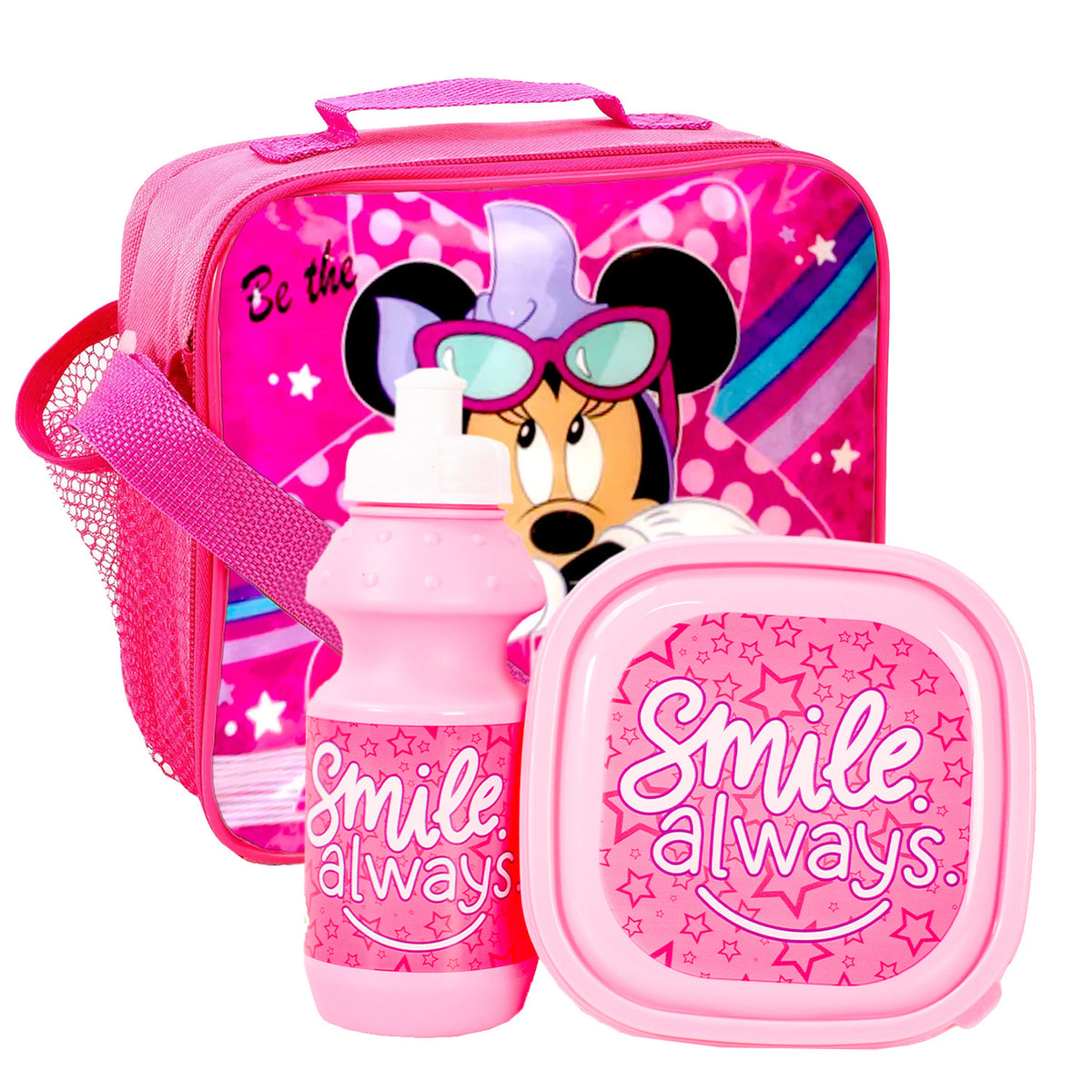 Minnie Mouse "Smile" 3 Piece Insulated Lunch Bag Set