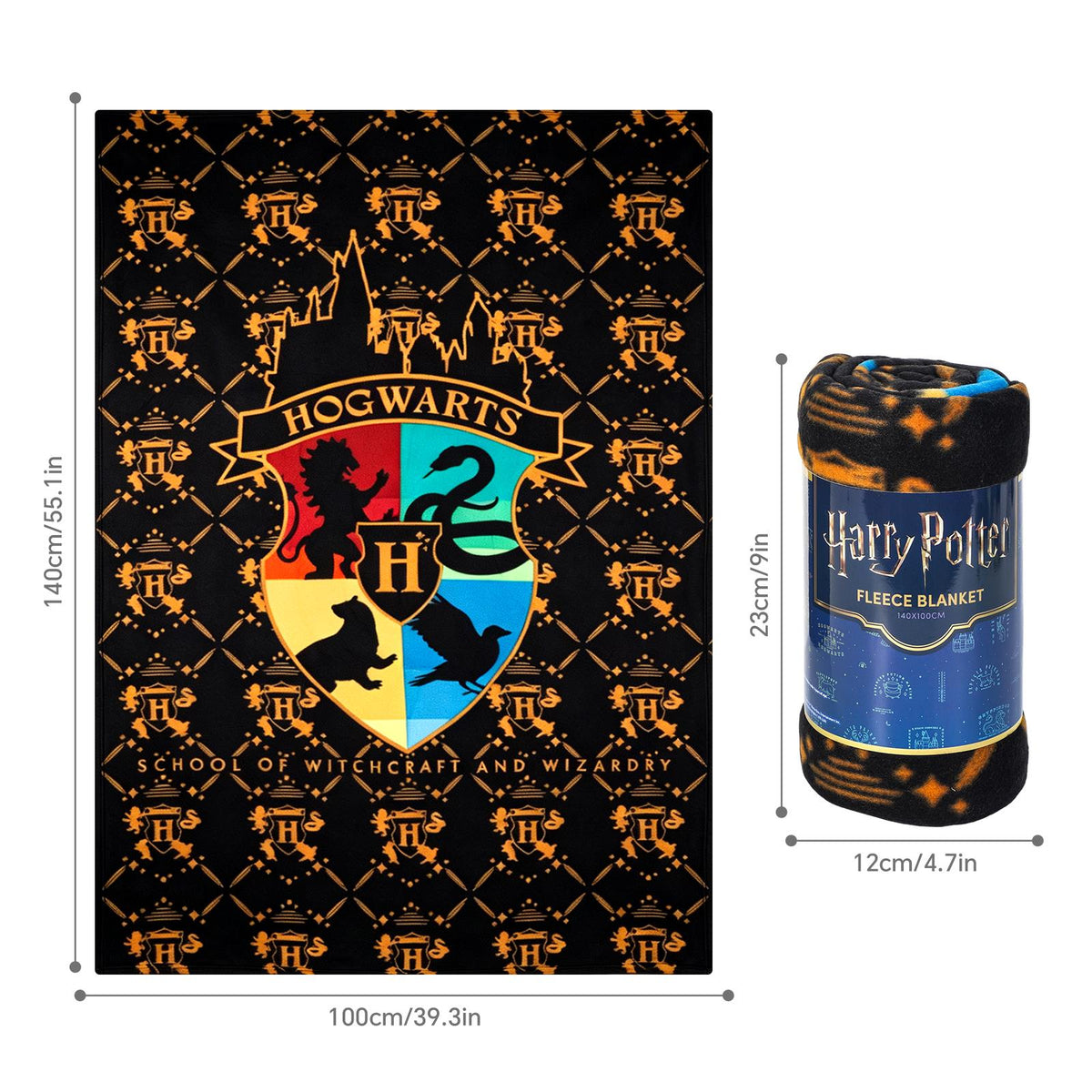 Harry Potter Hogwarts Fleece Blanket