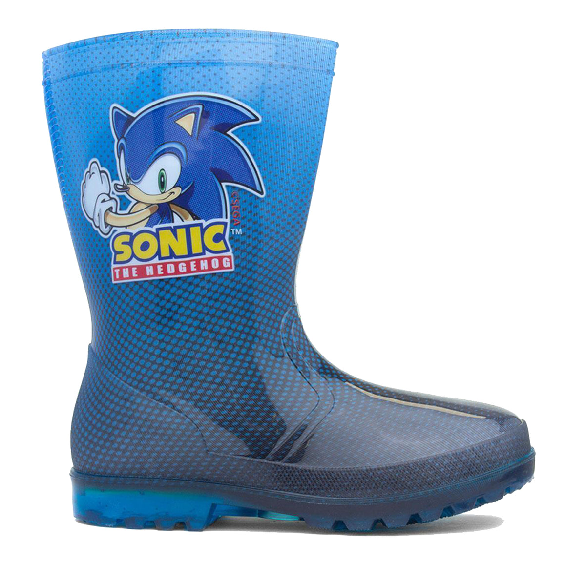 Sonic Blue Orton Boys Wellington Boots Wellies