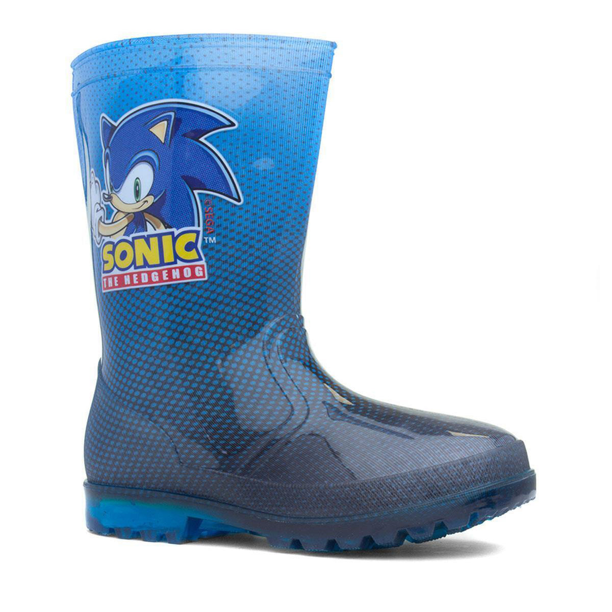Sonic Blue Orton Boys Wellington Boots Wellies